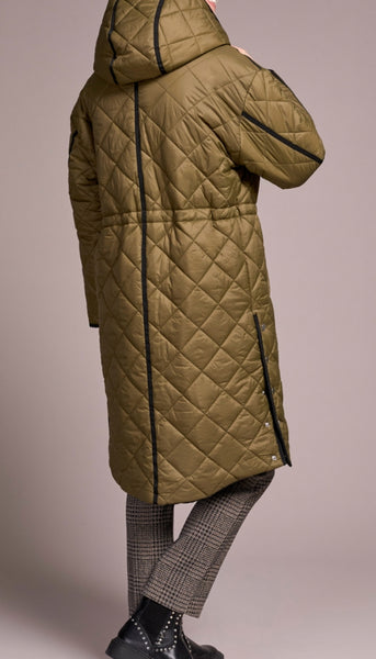 Long Sleeve Zip Front Reverse Puffer With Hood