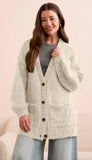 Oversize Puff Sleeve Cardigan