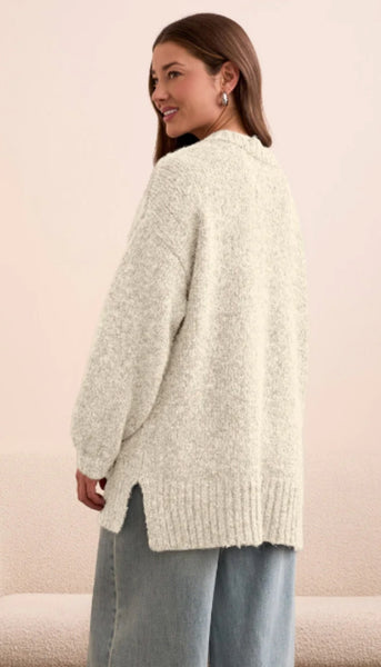 Oversize Puff Sleeve Cardigan