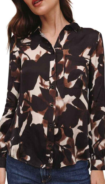 Long Sleeve Round Hem Button Down