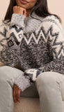 Turtleneck Intarsia Sweater