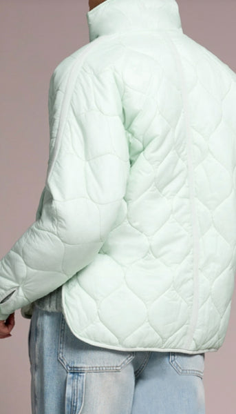 Zipped Front Quilted Jacket