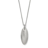 Meridian Orbit Oval Silver Necklace