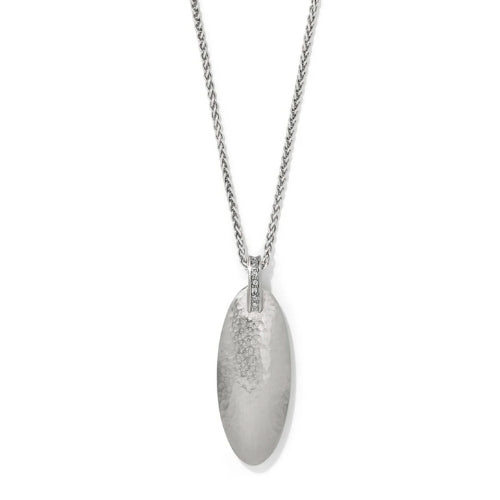 Meridian Orbit Oval Silver Necklace
