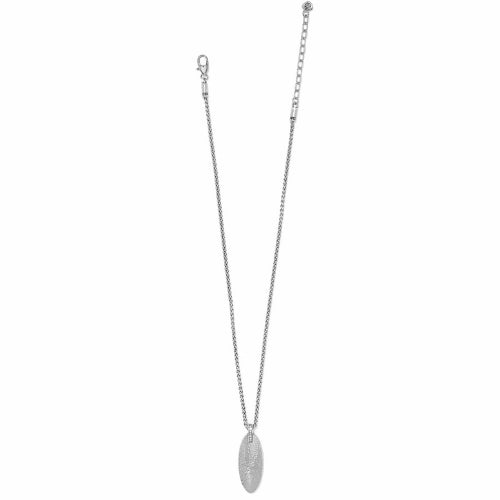 Meridian Orbit Oval Silver Necklace