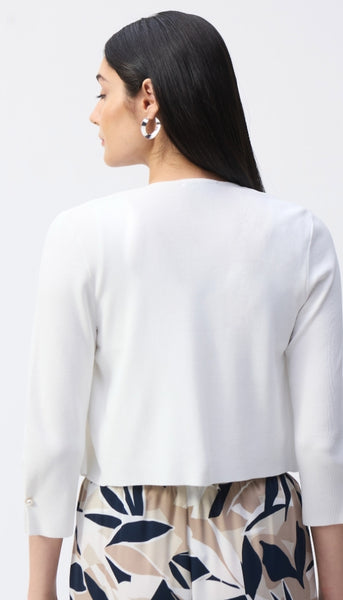 Cropped Cover-Up with Pearl Ornament Style