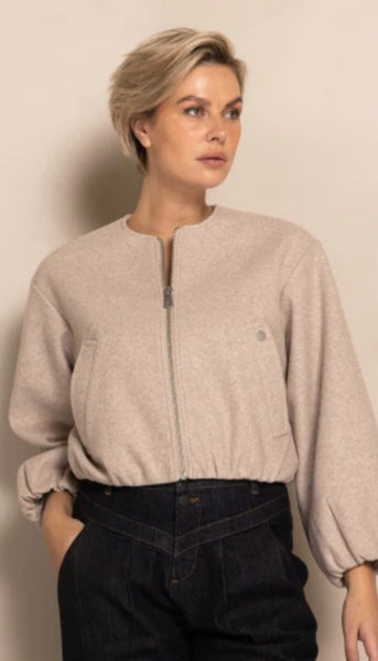 Manoa-Cropped Jacket - Creme