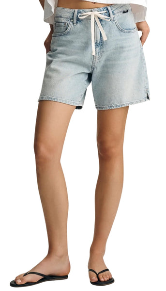Nella High Rise Relaxed Short - Bleached Linen