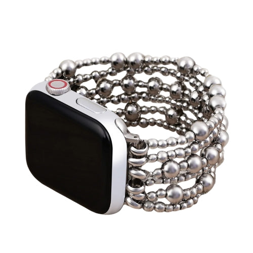 Stretch Apple Watch Strap - Platinum Demure