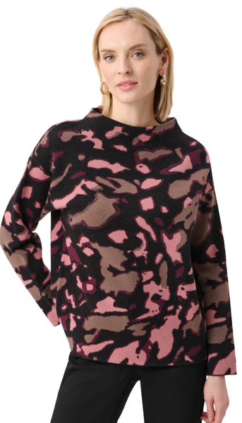 Jacquard Sweater With Rhinestone