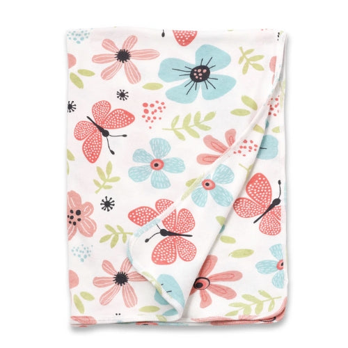 Fluttering and Blooms Stroller Blanket