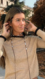 Long Sleeve Round Collar With Ruffle Cuff