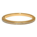 Meridian Orbit Gold Hinged Bangle