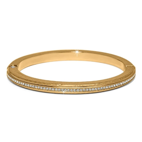 Meridian Orbit Gold Hinged Bangle