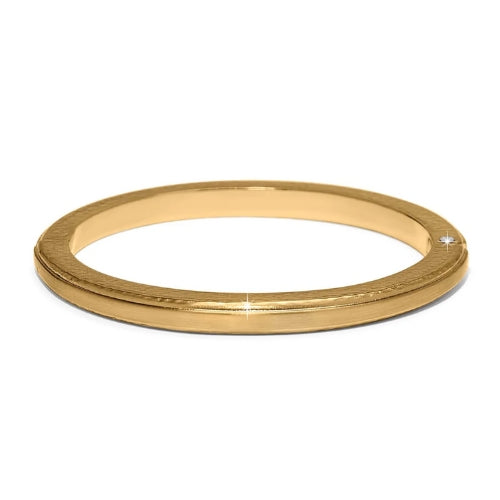 Meridian Orbit Gold Hinged Bangle