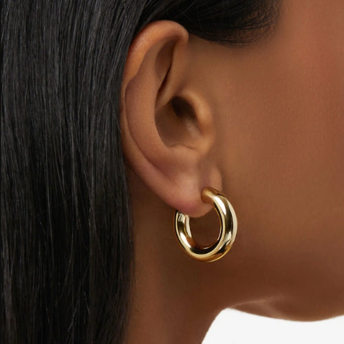 Tia Mini Small Gold Hoop Earrings