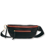 Charles Crossbody Medium-Black BG,Red Zip
