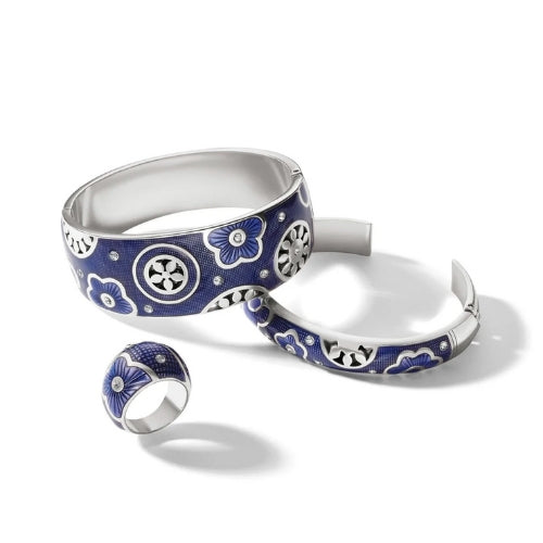 Flora Blue Double Hinge Bangle