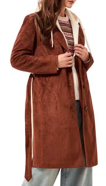 Trench Coat With Removable Hood