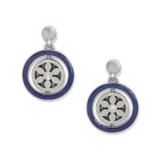 Flora Petite Blue Post Drop Earrings
