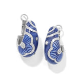 Flora Blue Hoop Earrings