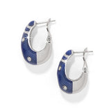 Flora Blue Hoop Earrings