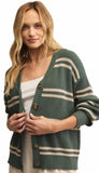 Boyfriend Striped Cardigan