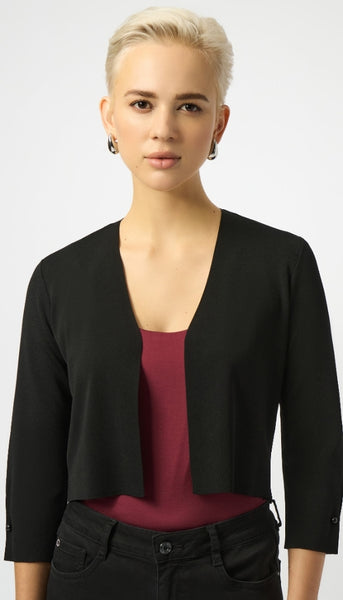 Cropped Cover-Up with Pearl Ornament Style