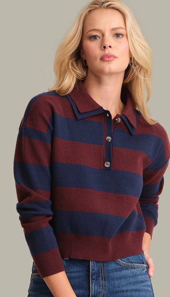 Lennon Double Collar Rugby Stripe