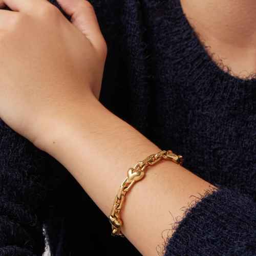 Art Heart Chain Bracelet