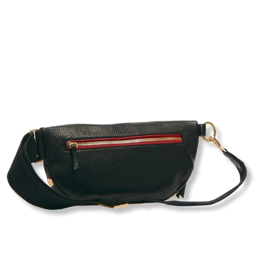 Charles Crossbody Medium-Black BG,Red Zip