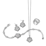 Gaia Flower Silver Necklace