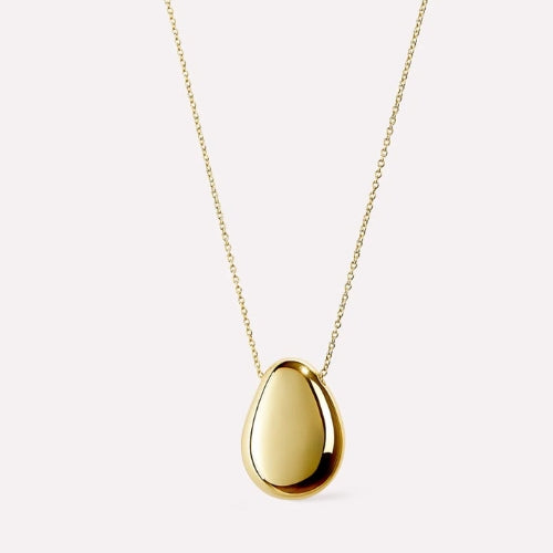 Pebble Gold Pendant Necklace