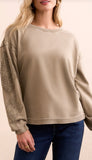 Crew Neck Applique Detail
