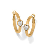 Mystery Of Love Gold Crystal Hoop Earrings