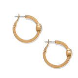 Mystery Of Love Gold Crystal Hoop Earrings