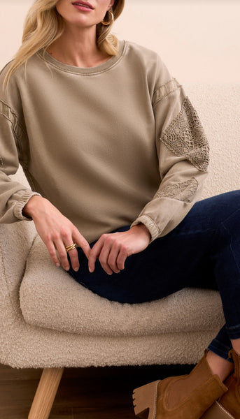 Crew Neck Applique Detail