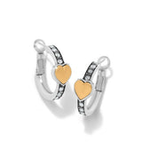 Mystery Of Love Gold Heart Hoop Earrings