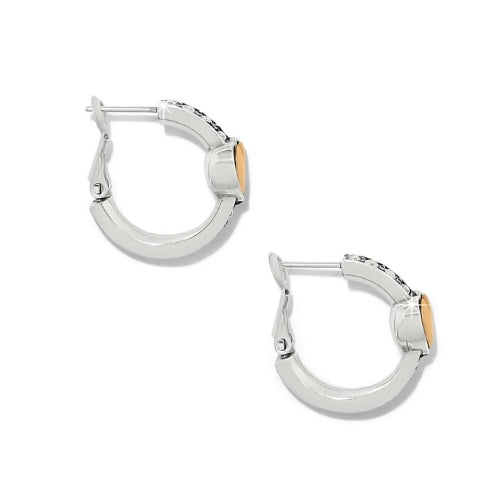 Mystery Of Love Gold Heart Hoop Earrings
