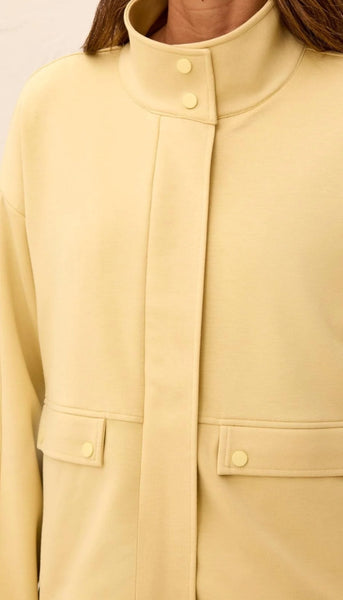 Long Sleeve Zip Front Coat With Lining