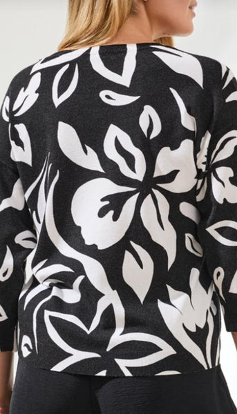 Soft Yarn 3/4 Sleeve Crewneck