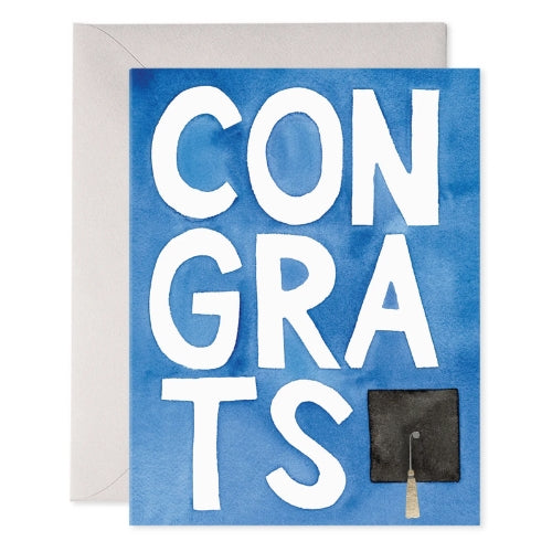 Blue Congrats Grad