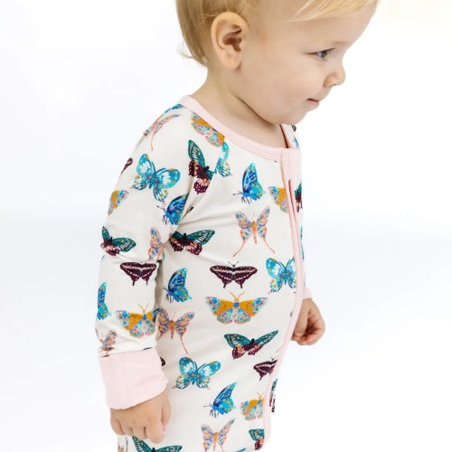 Wings of Paradise Butterflies Romper 3-6M