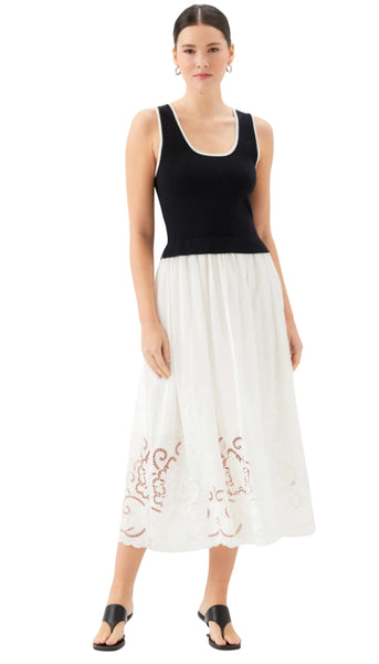 Alicia Contrast Midi Dress
