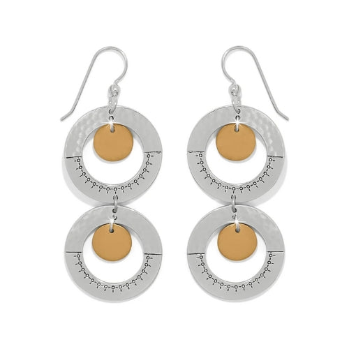 Palm Canyon Two Tone Round French Wire Earrings