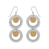 Palm Canyon Two Tone Round French Wire Earrings