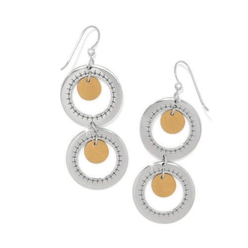 Palm Canyon Two Tone Round French Wire Earrings