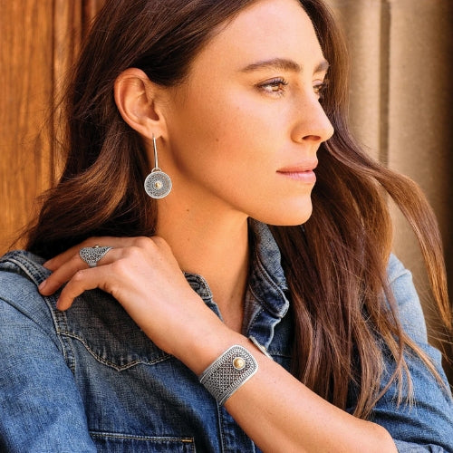 Ferrara Segreta Medallion French Wire Earrings