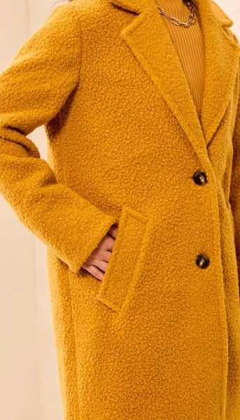 Long Sleeve Single Breast Coat With Lining