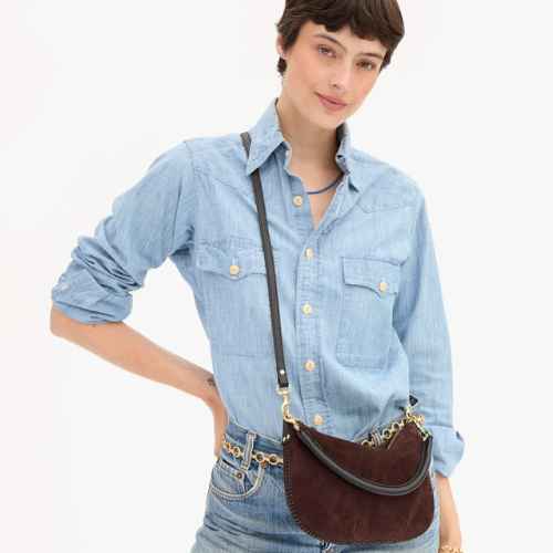 Petite Moyen Messenger-Suede
